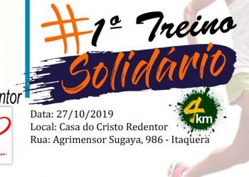 Casa do Cristo Redentor terá treino solidário