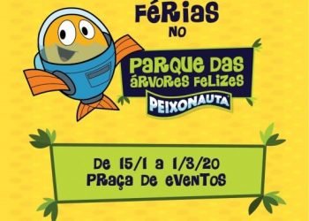 O evento conta com escorregadores, cama elástica, oficina de colorir, piscinas de bolinhas e espumas