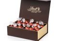As-clássicas trufas Lindor serão entregues em uma elegante caixa