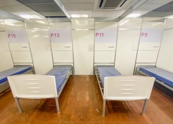 Imagem de quando o hospital começou a ser equipado