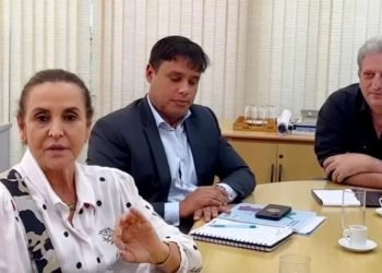 Vereadora Sandra Tadeu com o secretário Marcos Monteiro