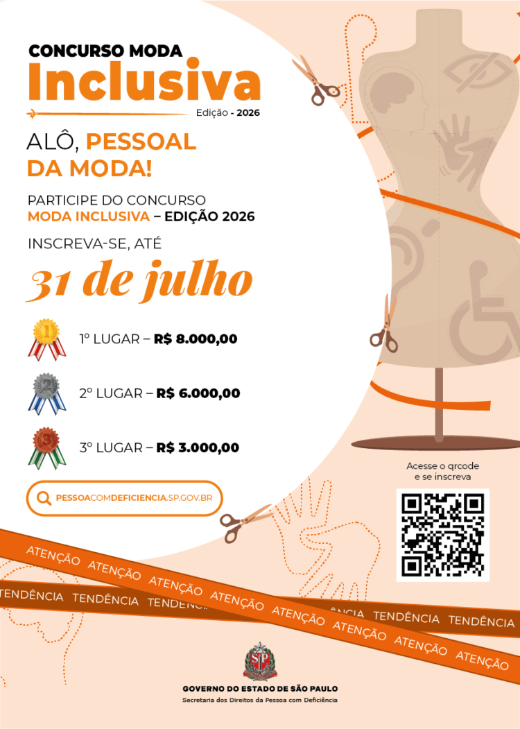 Concurso Moda Inclusiva 2026 está com inscrições abertas