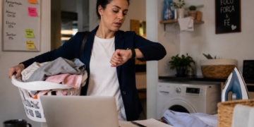 Segundo dados do IBGE, as mulheres dedicam, em média, quase o dobro do tempo dos homens aos afazeres domésticos