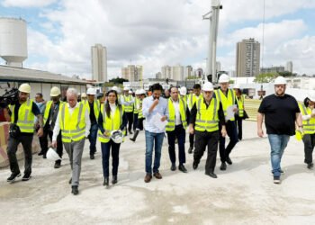Prefeito Ricardo Nunes visita obras do BRT Aricanduva e da estação Aricanduva do Metrô
