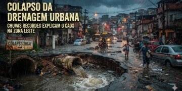 Chuvas recordes escancaram colapso da drenagem urbana na Zona Leste