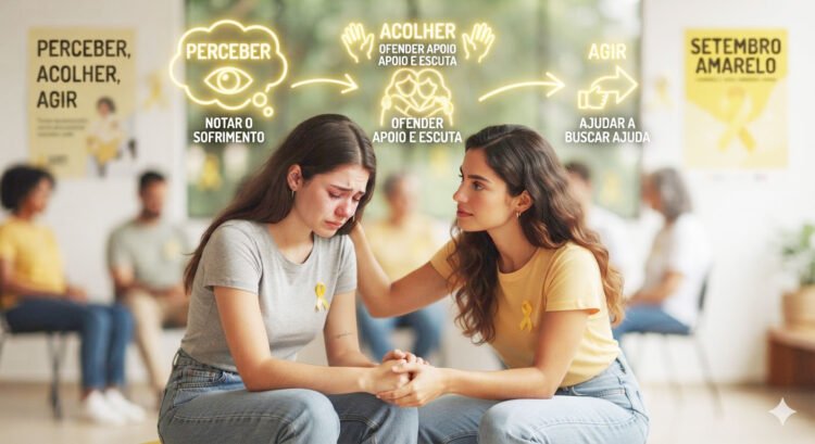 Setembro Amarelo reforça a importância de perceber, acolher e agir diante do sofrimento emocional