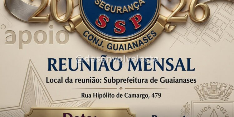 🚨 REUNIÃO MENSAL DO CONSEG GUAIANASES! 📢