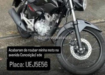 🚨 MOTO FURTADA – Avenida Conceição, Zona Norte