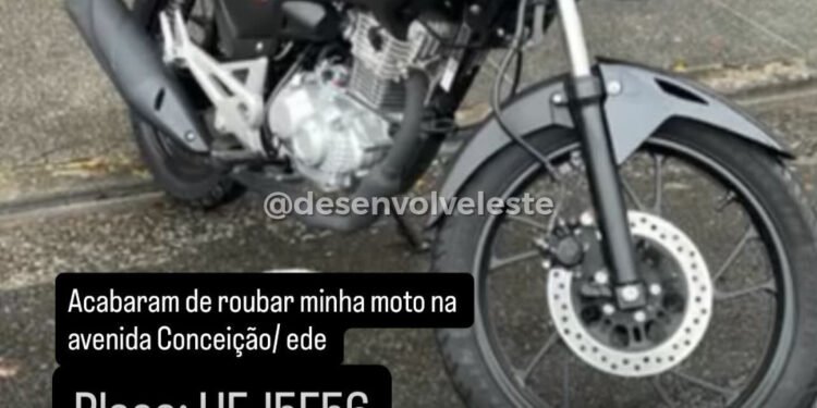 🚨 MOTO FURTADA – Avenida Conceição, Zona Norte