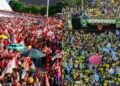 Em Brasília, atos por Lula e Flávio ficam a 2 km de distância