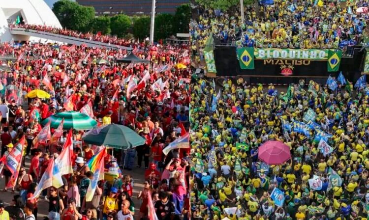 Em Brasília, atos por Lula e Flávio ficam a 2 km de distância