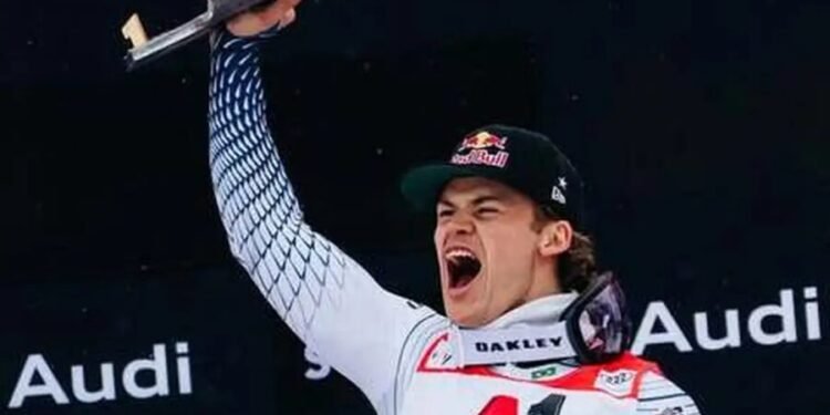 Lucas Pinheiro abre temporada com ouro em slalom gigante na Áustria